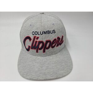 Columbus Clippers Script 47 Brand Snapback Hat Cap Cotton Men MiLB Baseball Gray
